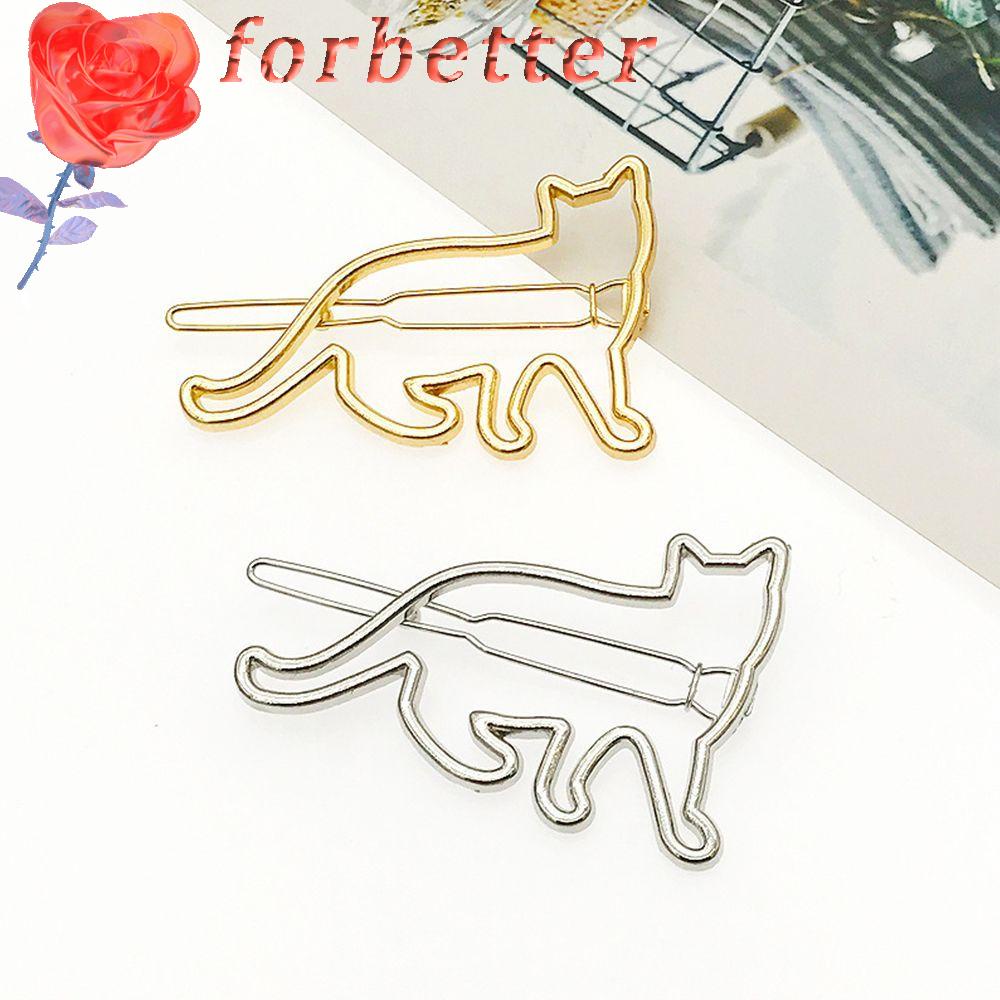 Kẹp tóc kim loại hình mèo xinh xắn