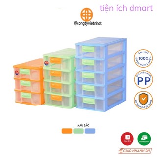 tủ nhựa mini nhiều tầng , nhựa Việt Nhật cao cấp tủ nhựa ngăn kéo 3685