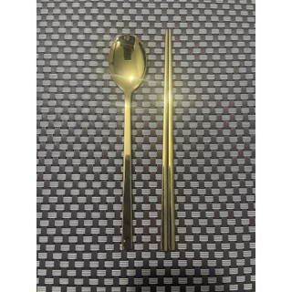 Bộ muỗng đũa inox hàn quốc mạ vàng cao cấp