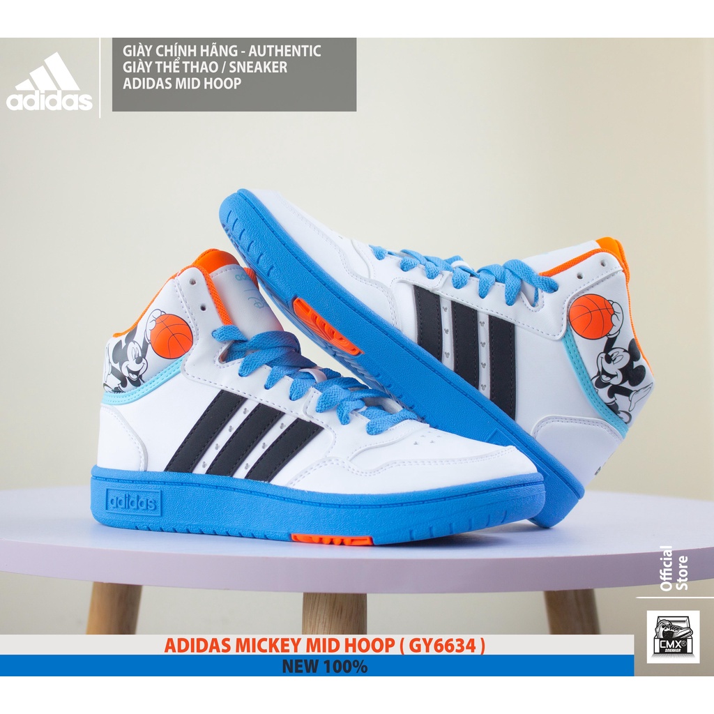 😘  Giày 𝘼𝒅𝙞𝒅𝙖𝒔 MICKEY Mid Hoop  - AUTHENTIC 100%