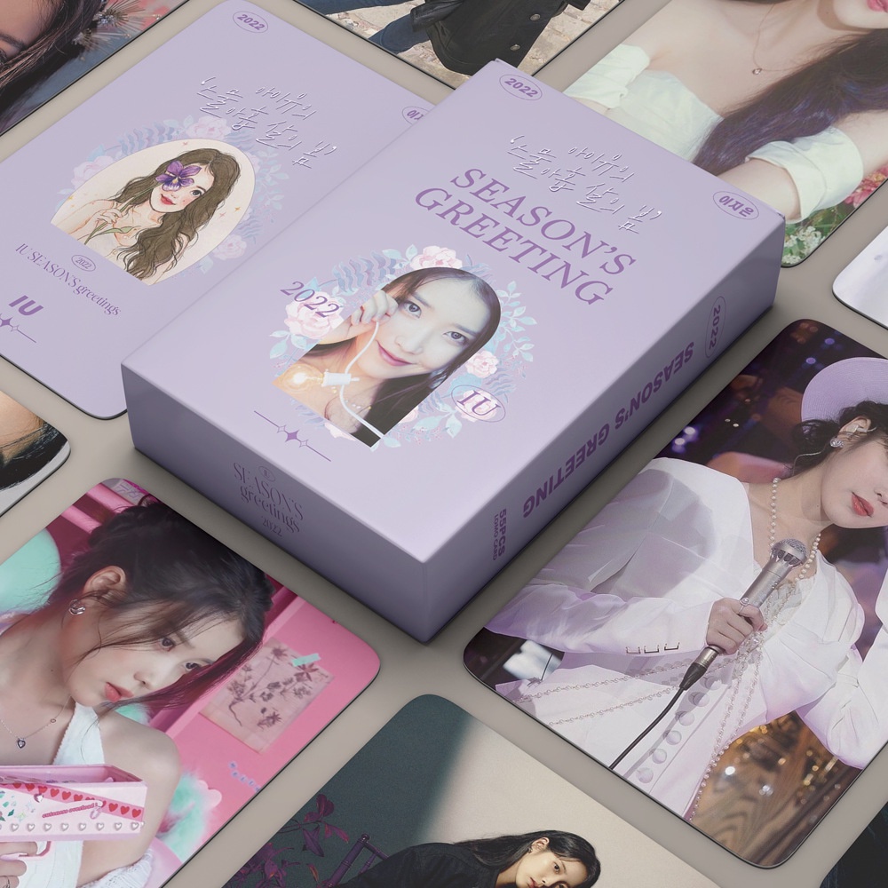 Thẻ lomo 55 ảnh/ hộp Kpop IU The Golden Hour Photocard 2022 SEASON'S GREETINGS