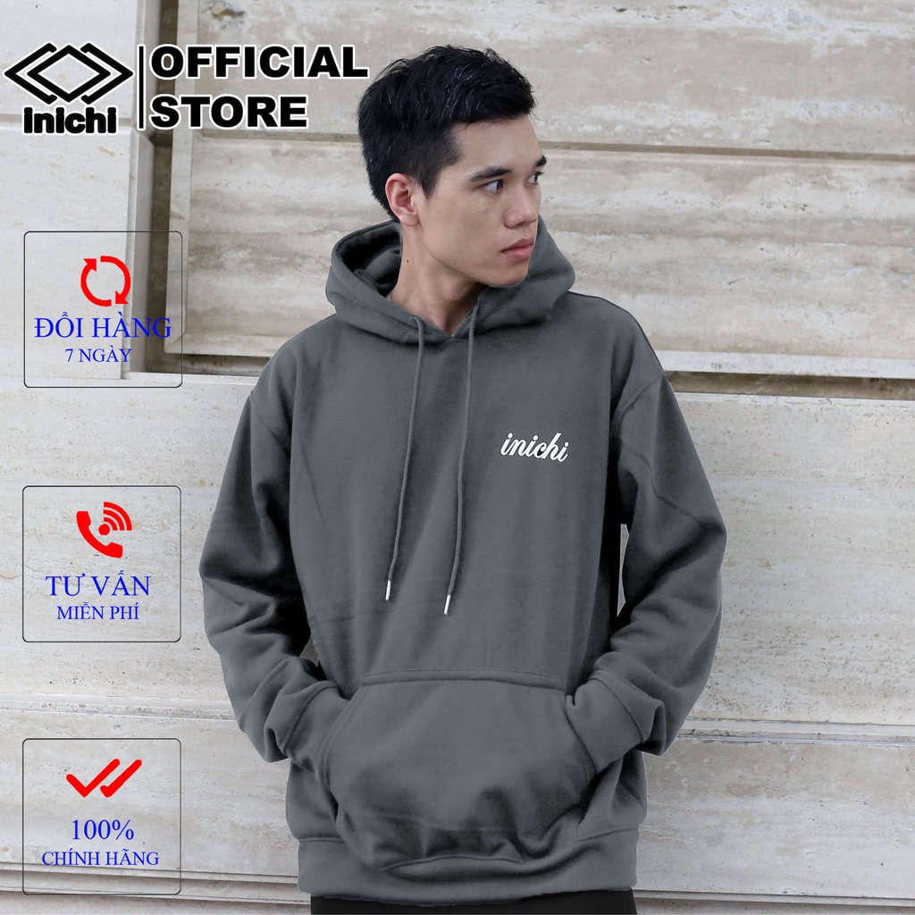 Hoodie trơn thời trang INICHI A1103 form rộng