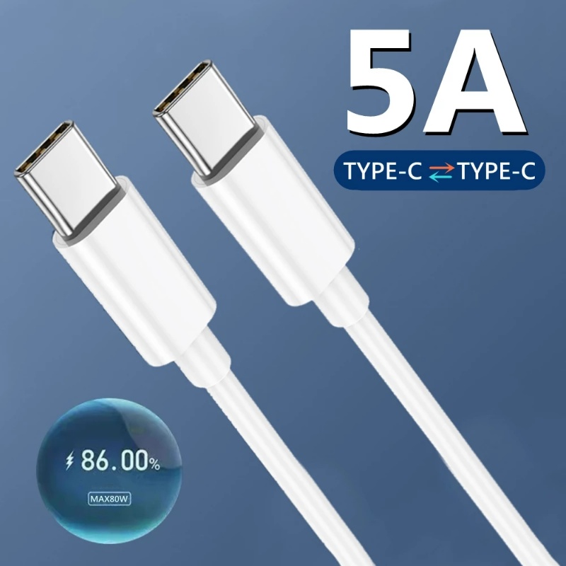 Dây Cáp Sạc Nhanh Loại C PD 80W Hai Đầu Dành Cho Android
