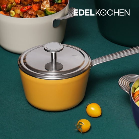 Nồi quánh Vola 5 lớp inox 316 màu vàng size 16cm | Edelkochen x Sa Maison