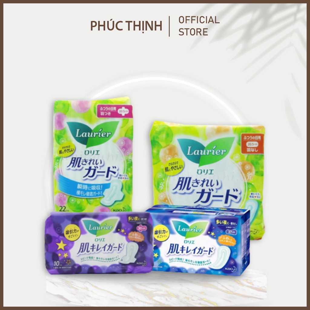 Băng Vệ Sinh Laurier Nội Địa Nhật Bản Ngày Có Cánh, Đêm Có Cánh, Ngày Không Cánh, Hàng Ngày