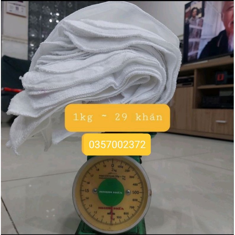 Combo 5kg khăn cân ký 30x30_Trắng