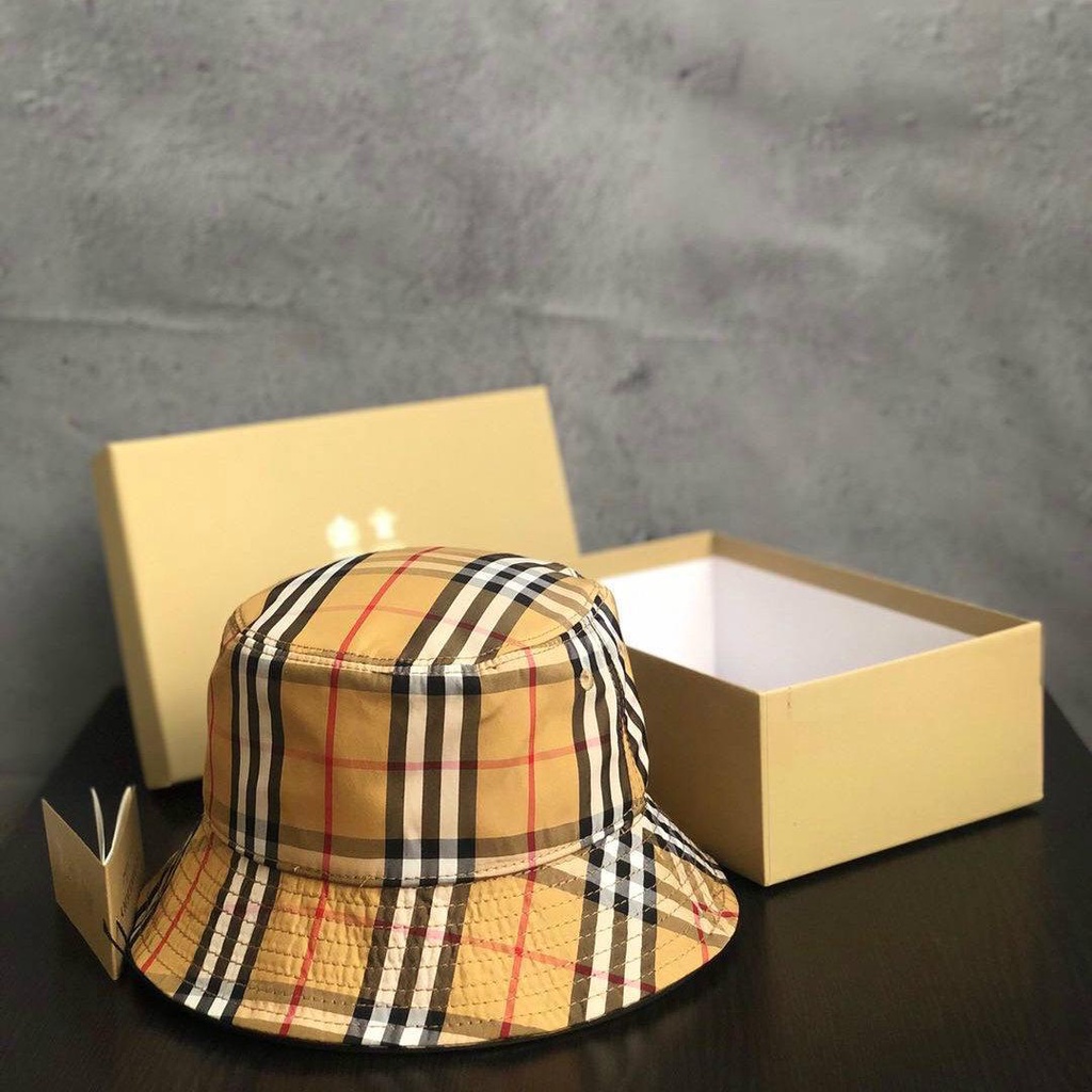 Nón Tai Bèo Thêu Chữ Burberry Phong Cách Nhật Bản Thời Trang Xuân Hè Cho Nữ