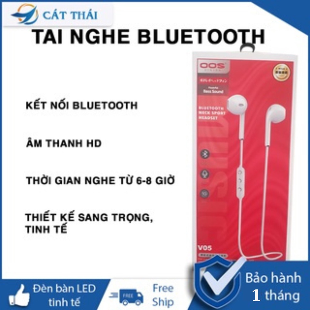 Tai nghe Bluetooth - V05 thể thao có dây đeo cổ, tích hợp micro tiện lợi, kết nối bluetooth nhanh nhạy