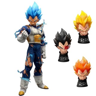 Mô Hình DragonBall Vegeta siêu chất 3 đầu thay thế - có led trên đầu , cao 47cm - Figure DragonBall - Hộp carton