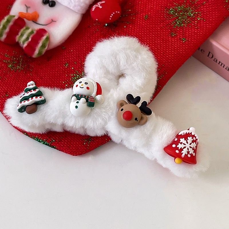 Kẹp Tóc Hình Tuần Lộc Hoạt Hình Dễ Thương Thời Trang Thu Đông