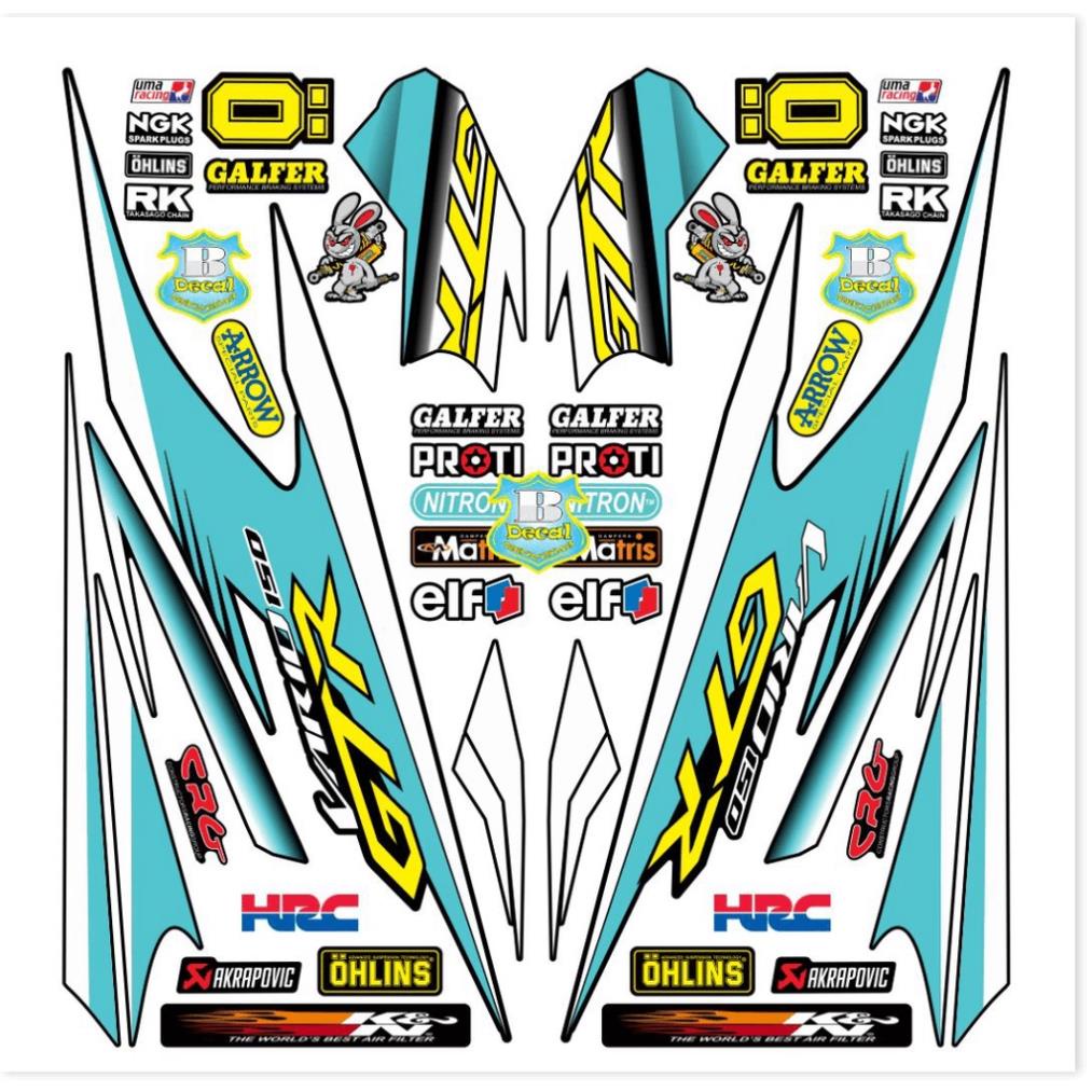 DECAL PVC 5 LỚP CHẤT LƯỢNG CAO Tem rời vario 150 xanh đen 20480