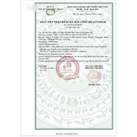 Canxi Osterlin and Vitamin D3 của Úc 130 viên cho người lớn và mẹ bầu