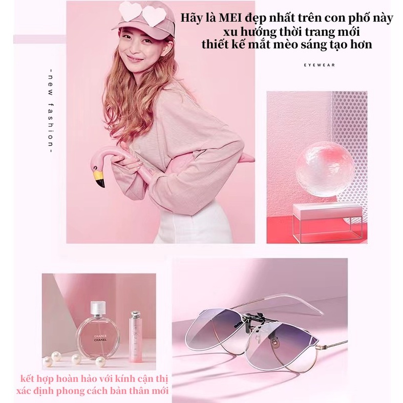 Tròng kính kẹp phân cực thời trang,Kính râm cận UV400 mang khi lái xe ban ngày và ban đêm sành điệu cho nam / nữ