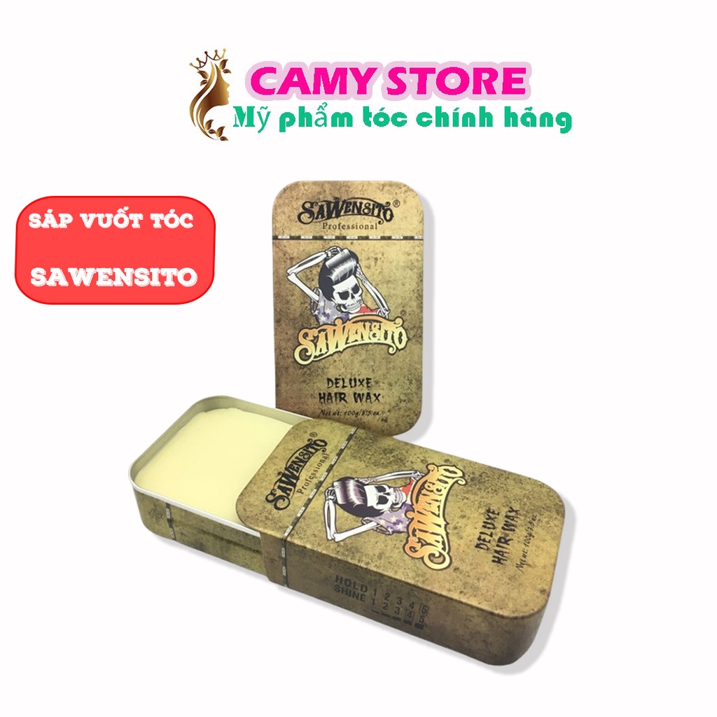 Sáp,Wax Vuốt Tóc Sawensito Vàng Deluxe Hair Wax 100gr. Tạo Kiểu, Giữ Nếp Cho Tóc. Hàng Chính Hãng Camy_Store