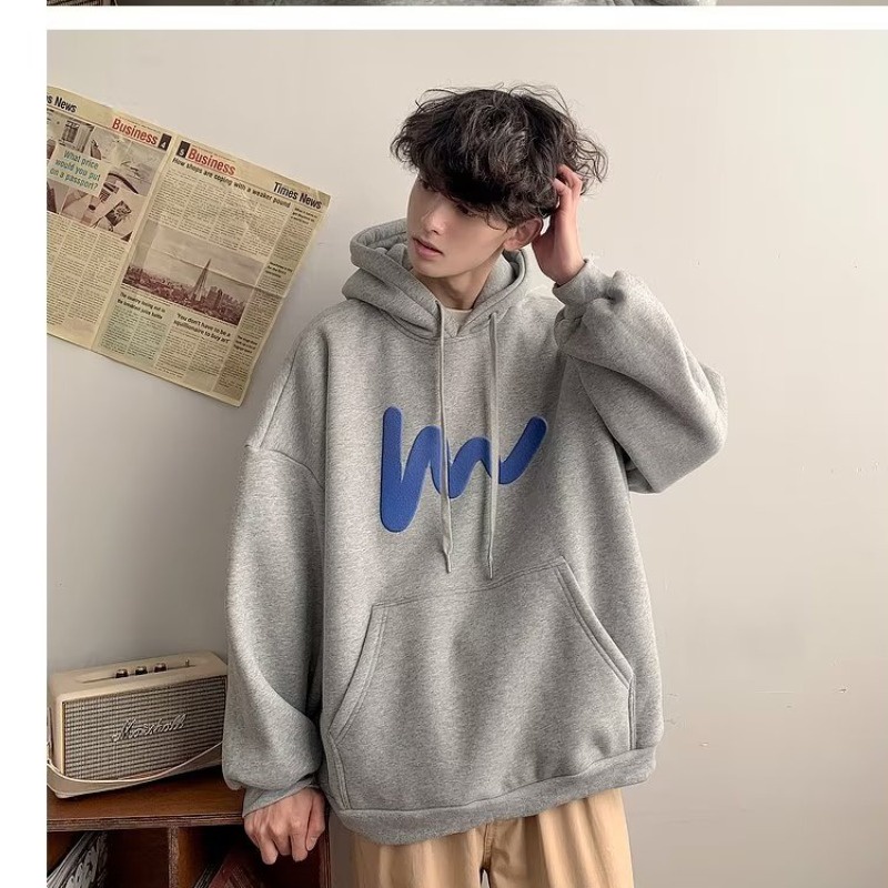 Áo Hoodie Xanh Lá Dáng Rộng Tay Dài In Chữ Sáng Tạo Thời Trang Mùa Thu Cho Học Sinh Nam Và Nữ