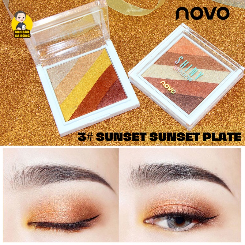Bảng Phấn Mắt 05 Ô Màu Nhũ Lì NOVO 5-Color Shiny Eyeshadow Palette 5207