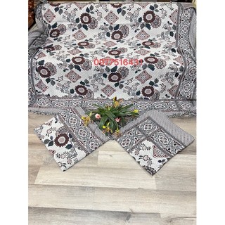Thảm Thổ Cẩm Vintage Hoa hướng dương rộng 1,8m x dài 2,2m