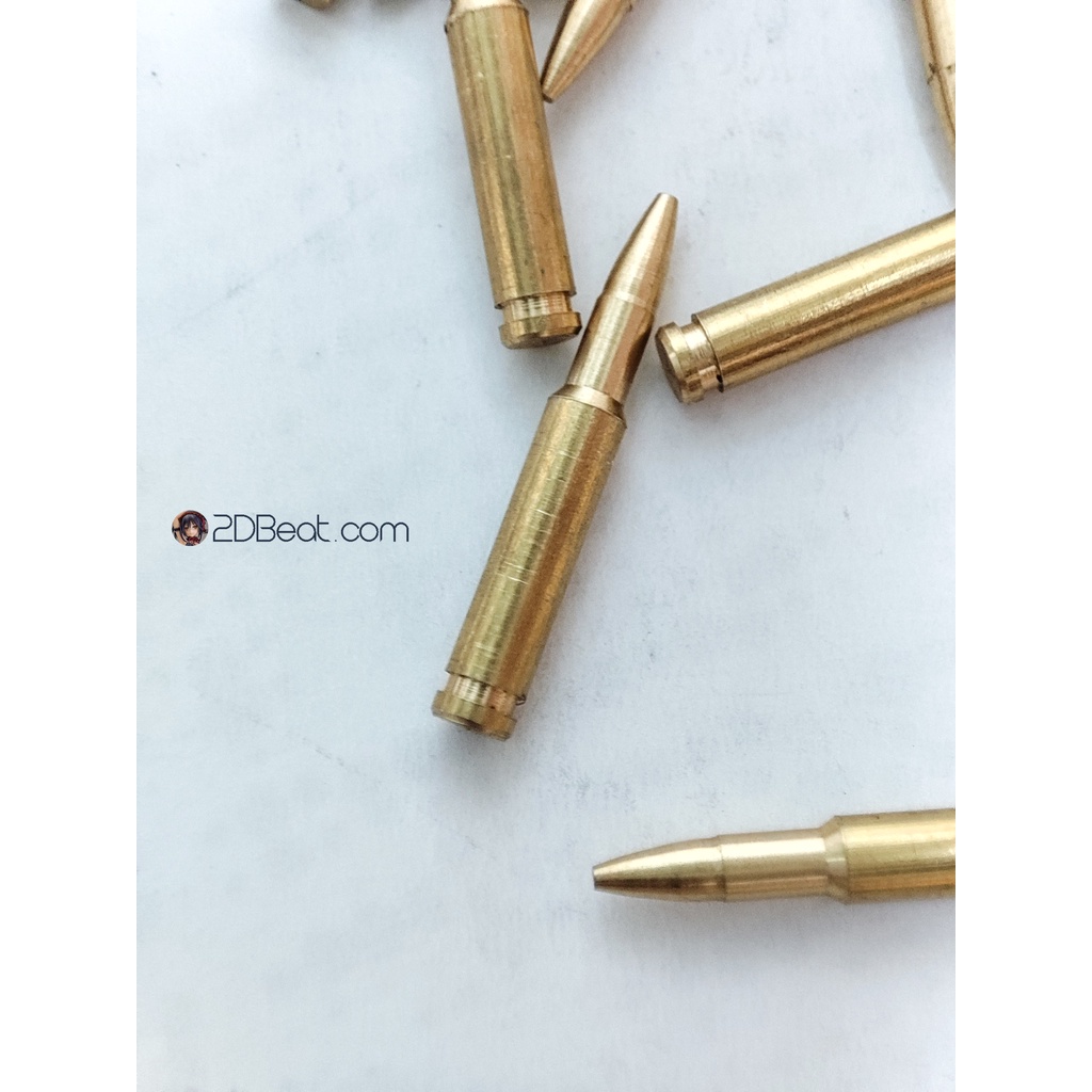 Set 10 Viên Mô Hình Đạn Đồng mini tỉ lệ 1/6 bằng đồng cho búp bê