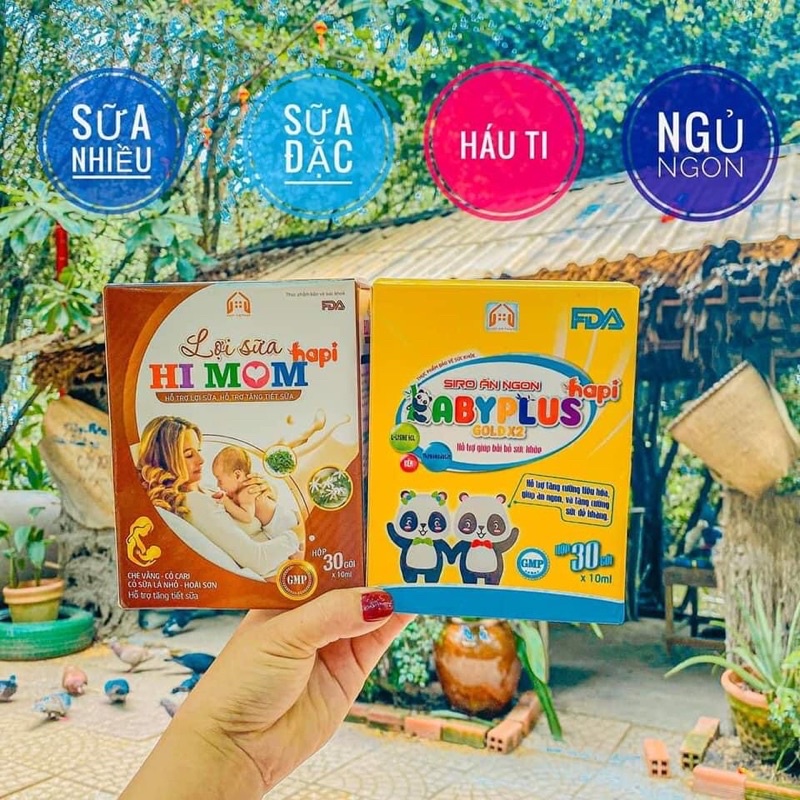 Combo lợi sữa Dr.MAYA Himom và siro Baby Plus