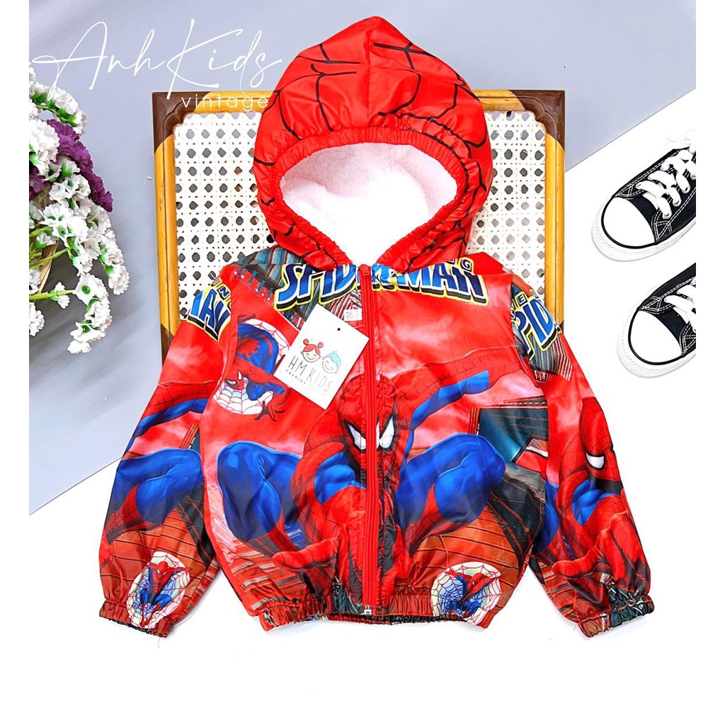 Áo khoác gió siêu nhân cho bé trai áo gió cho bé trai 8-18kg Củ khoai tây shop siêu ngầu giá cực hot