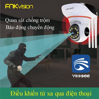 Hình ảnh Camera wifi Fnkvision 5.0MP có màu Yoosee 5G, đàm thoại 2 chiều, toàn cảnh 360 độ - phiên bản tiếng việt