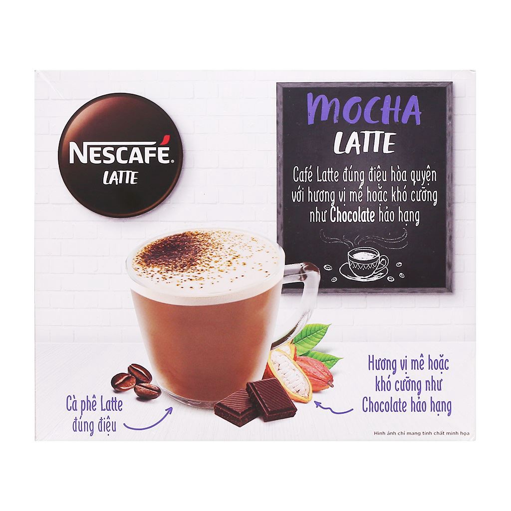 Combo 10 gói NesCafe Latte vị sô cô la 240g