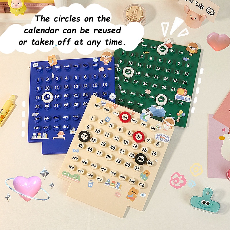 Lịch Để Bàn 8 Màu Bằng Acrylic Dễ Thương Không Giới Hạn Dùng Trang Trí