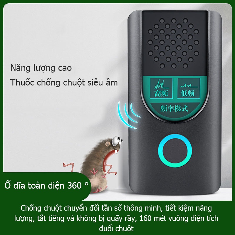 Máy truyền động chuột siêu âm, bẫy gia đình mạnh mẽ, công suất cao