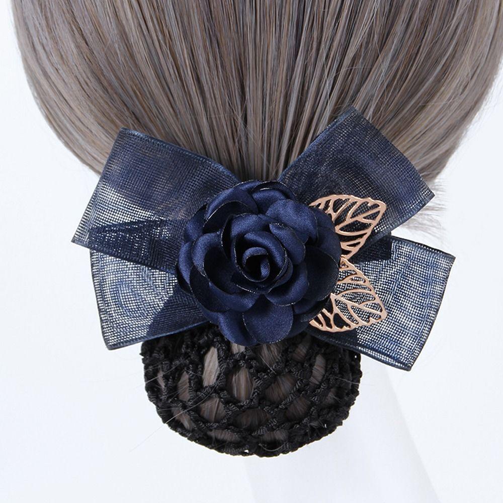 Epoch Kẹp Tóc Hình Nơ Phối Lưới Thời Trang Công Sở Dành Cho Nữ