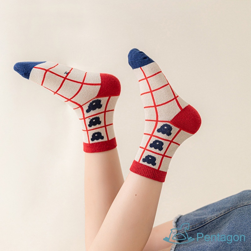 Set 5 Đôi Vớ Cotton Dễ Thương Cho Bé Từ 1-12 Tuổi