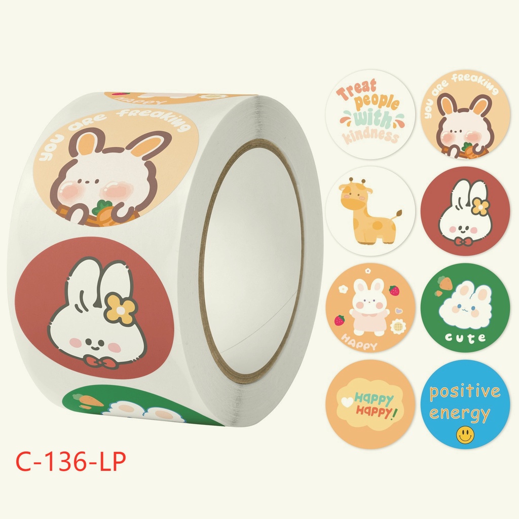 Bộ 500 Nhãn Dán Họa Tiết Hoạt Hình Dễ Thương Trang Trí Sổ Tay DIY