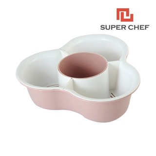 Bộ Thau Rổ 4 Ngăn Ăn Lẩu Super Chef Siêu Tiện Lợi, Sang Trong