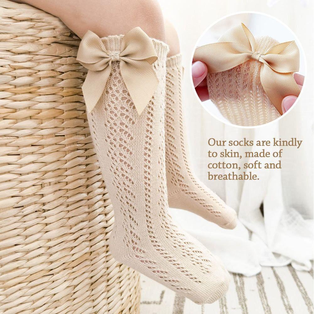 Quần Tất Lưới Chống Trượt Đính Nơ Xinh Xắn Cho Bé Sơ Sinh