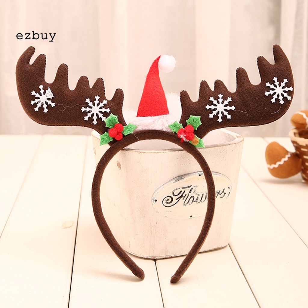 Ezbuy Băng Đô Cài Tóc Co Giãn Gọn Nhẹ Hình Bông Tuyết Hoạt Hình Giáng Sinh Trang Trí Lễ Hội