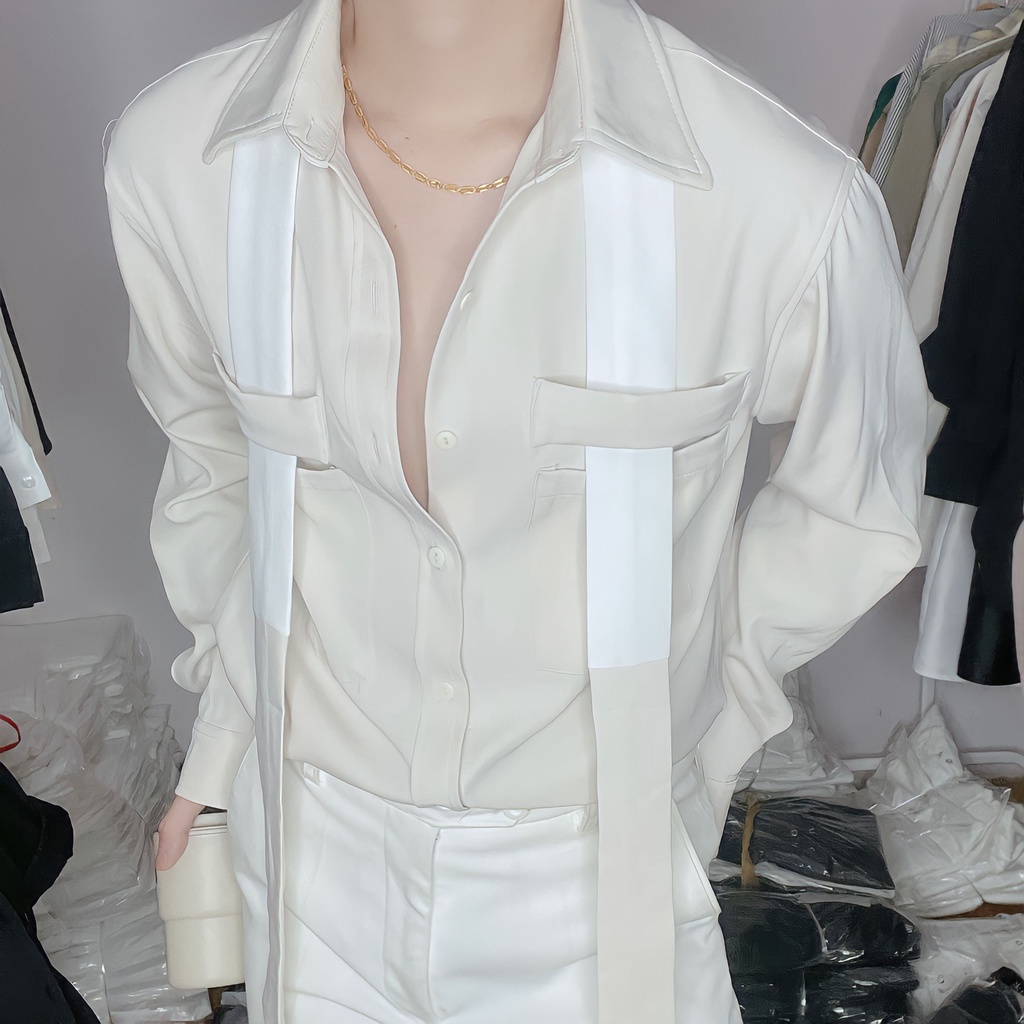 Áo sơmi nam hàn quốc from rộng đẹp s235