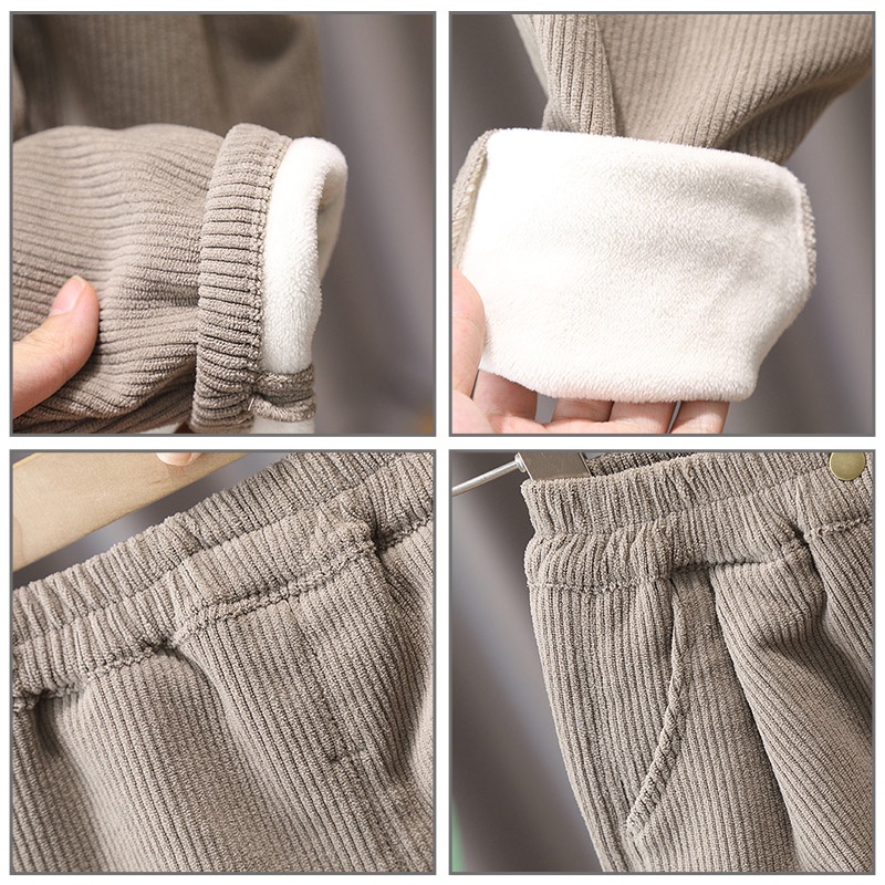 Quần dài AMILA vải nhung dày thời trang mùa đông dành cho trẻ em