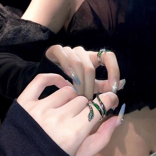 Nhẫn hở hình rắn đính zircon giả thời trang cho nữ