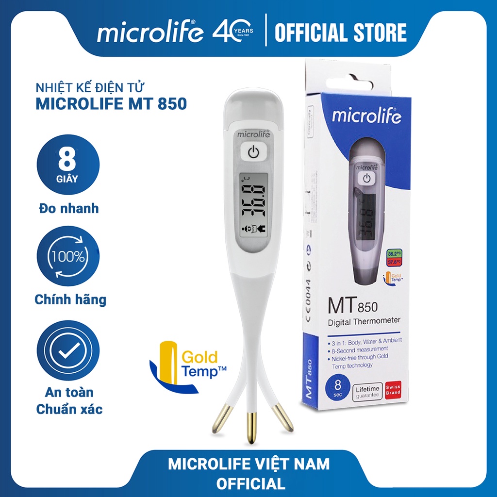 Nhiệt kế điện tử dạng bút Microlife MT850 3 Tính Năng Trong 1