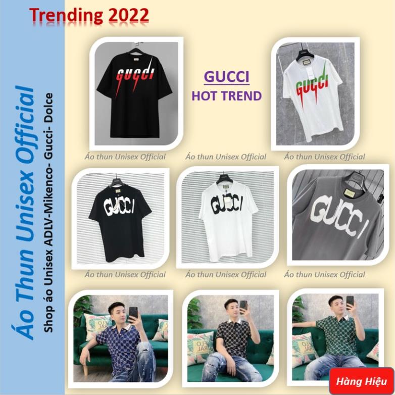 Áo Gucci Nam Tia Sét Balenciaga Polo 8 Mẫu Hot Trend Form Rộng Chất Cotton In Hình CAO CẤP *