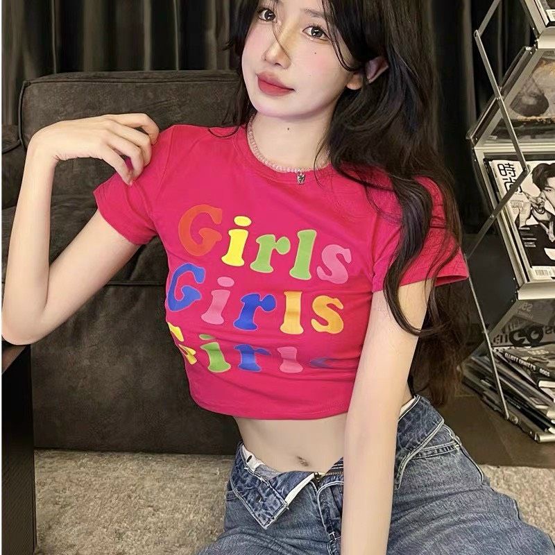 ÁO CROPTOP IN CHỮ PHỐI MÀU XINH CỰC G6