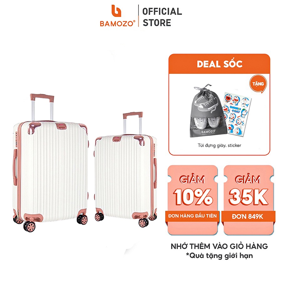 Combo Vali Du Lịch Bamozo 8809 Size 20 Và Size 24 Bền Đẹp Bảo Hành 5 Năm