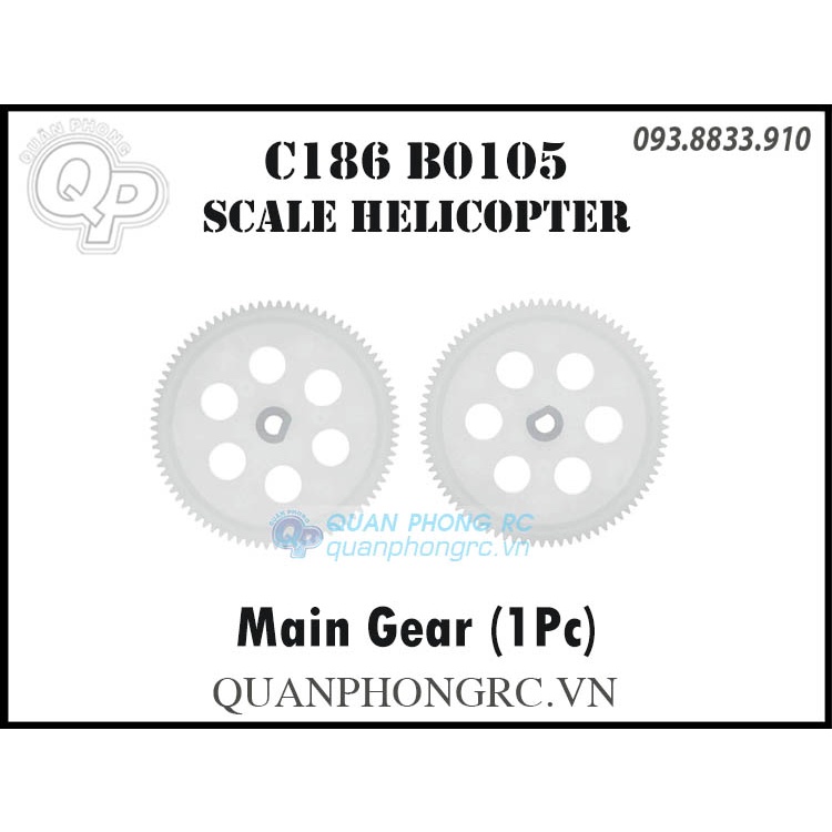 Nhông Chính C186 BO105 máy bay trực thăng (2 cái)