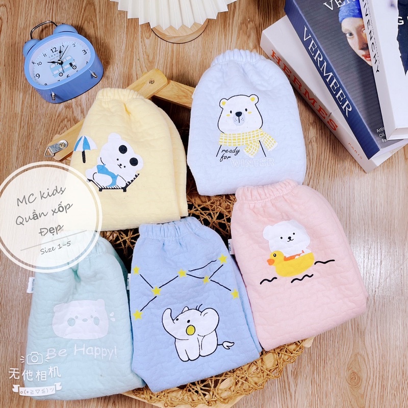 Quần nỉ bông siêu mềm mịn nhẹ nhàng ấm áp mùa đông cho bé