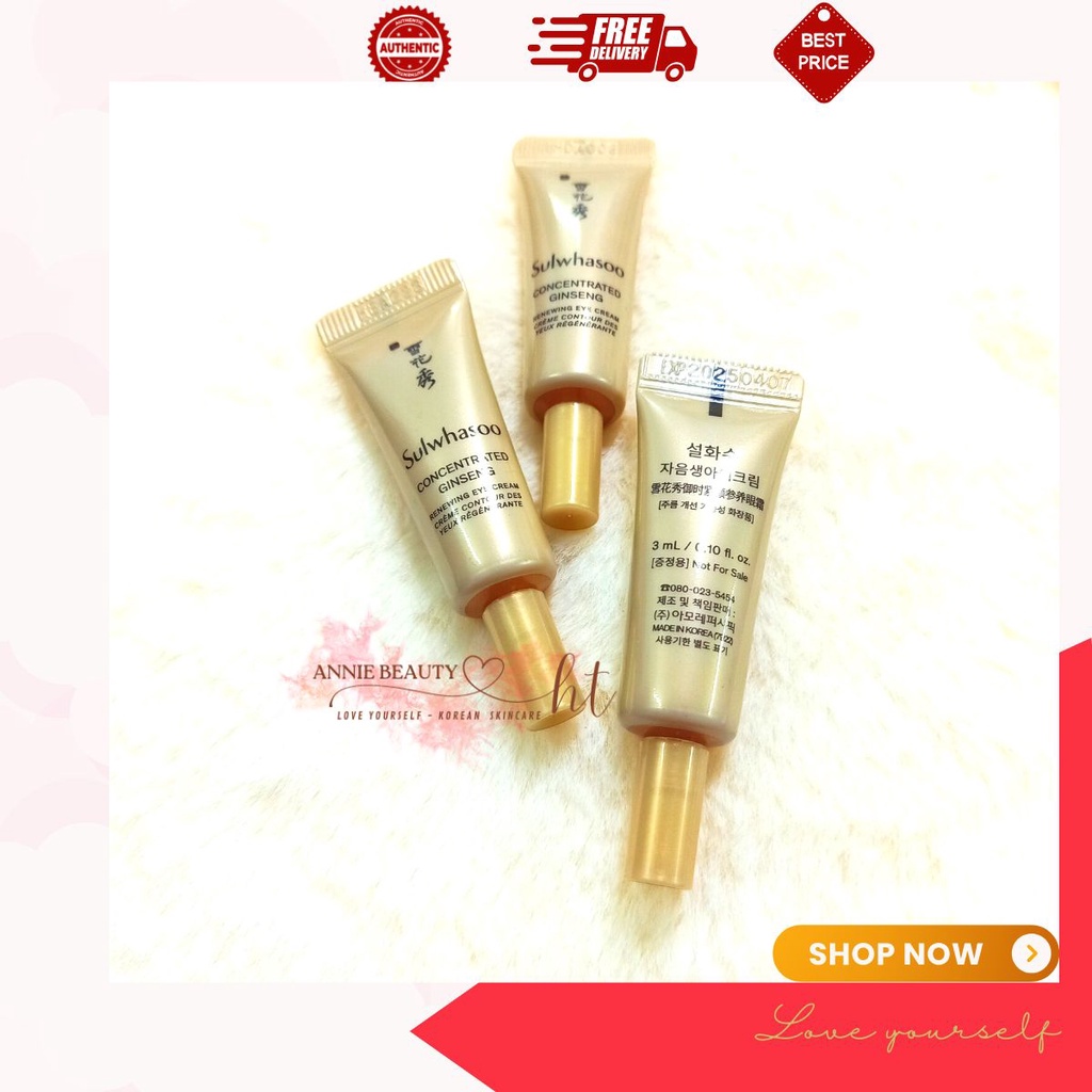 Kem mắt nhân sâm Sulwhasoo cải thiện nếp nhăn, tăng đàn hồi gấp 3 lần cho da CONCENTRATED GINSENG RENEWING EYE CREAM