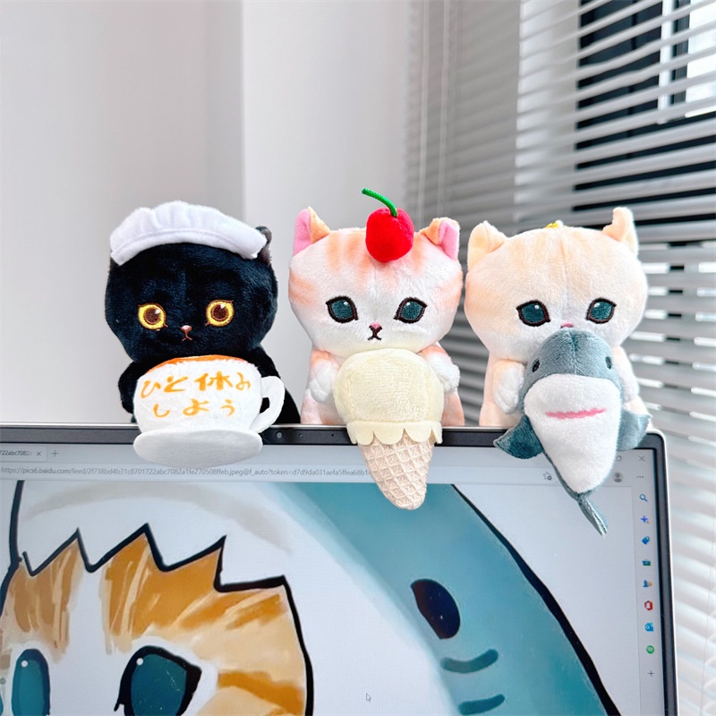 Móc Khóa Hình Cá Mập Nhồi Bông Dễ Thương