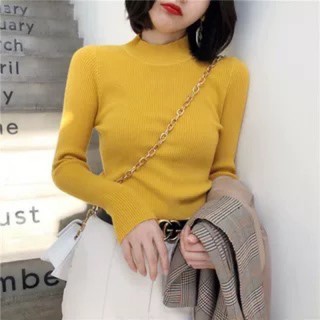 Áo len cổ 3 phân siêu mềm, mịn, co giãn thoải mái, áo len mùa đông, áo len dài tay dễ mix đồ