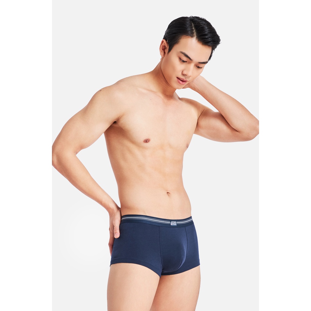 Quần Lót Nam Thun Cotton Jockey Dáng Trunk Co Giãn Thoải Mái Màu Xanh Đen - J1247_P1