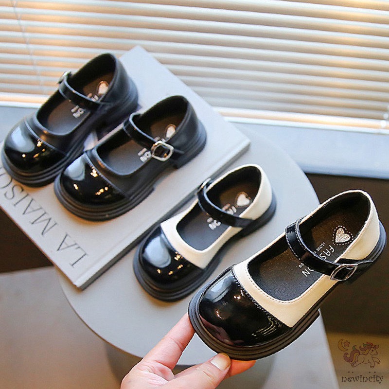 Giày Búp Bê Da Đế Mềm Phong Cách Anh Quốc Cho Bé Gái