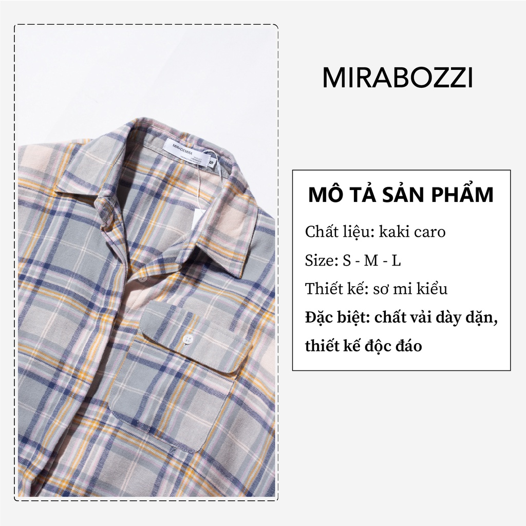 Áo Sơ Mi Nữ Caro Form Rộng MIRABOZZI School Girl, Chất Liệu COTTON Thấm Hút Tốt, Kiểu Dáng Trẻ Trung MSHC014