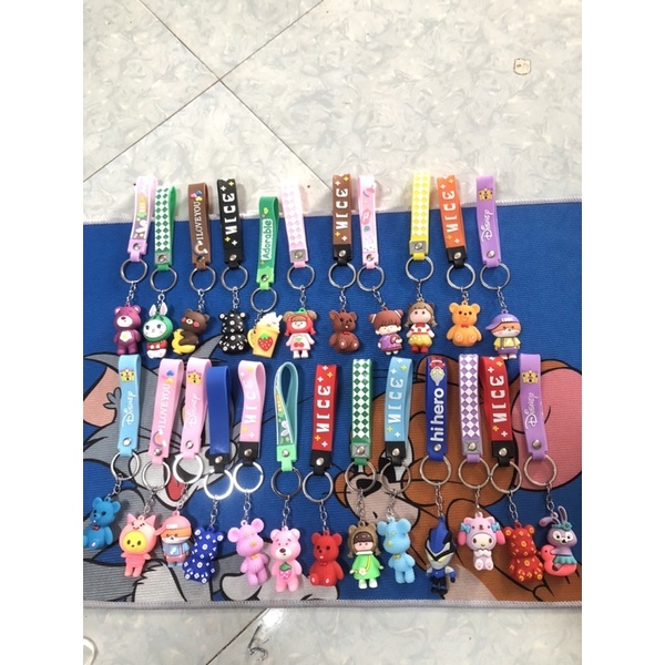Móc khoá nhiều hình dễ thương nguồn hàng móc khóa buôn sỉ làm quà tặng